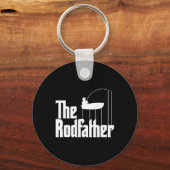 Grappige Vissen meme van de rodfather Vissen Rod Sleutelhanger (Voorkant)