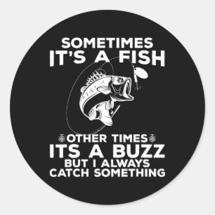 Grappige Vissen Soms Is Het Een Vis Vissen Ronde Sticker