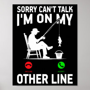 Grappige Vissen Vader Mannen Grappige Reel Cool Vi Poster