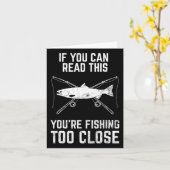 Grappige vissen vissen te dicht bij Vaderdag  Kaart (Gele Bloem)