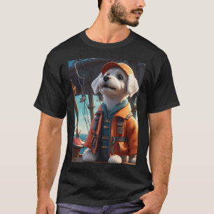Grappige Vissen, Visser Amerikaanse Vlag T-shirt