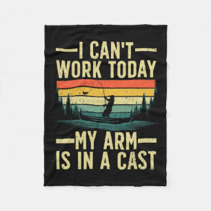 Grappige vissen voor mannen vrouwen visser arm gie fleece deken