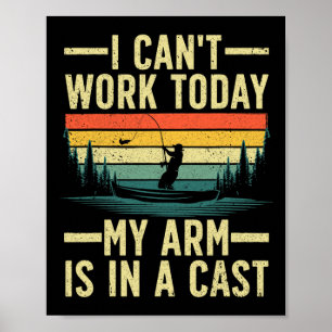 Grappige Vissen Voor Mannen Vrouwen Visser Arm Gie Poster