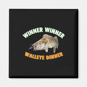 Grappige vissen Winner Winner Walleye Diner Vis Fr Magneet