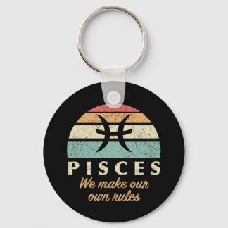 Grappige Vissen Zodiac Regels Sleutelhanger
