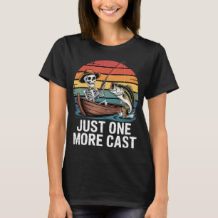 Grappige vissende skeletten visser t-shirt