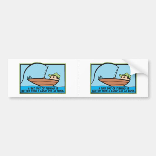 Grappige Visser Bumpersticker (Voorkant)