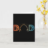 Grappige visser vader kunst voor vader mannen Vade Kaart (Gele Bloem)