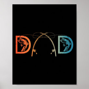 Grappige visserij vader kunst voor vader mannen Va Poster