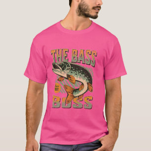 Grappige vissers basspoelen de bas baas vis t-shirt