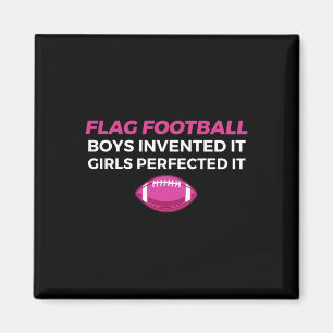 Grappige Vlag Football Meisje 1 Magneet