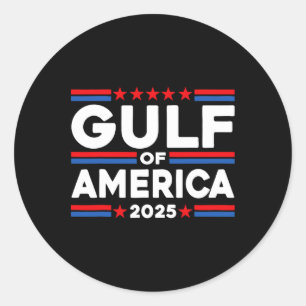 Grappige vlag van de Golf van Verenigde Staten van Ronde Sticker