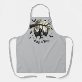 Grappige vleermuis die daar hangt Halloween Schort