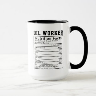 Grappige Voedingsfeiten voor Oliearbeiders Cadeau Mok