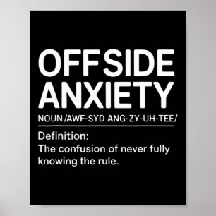 Grappige Voetbal Definitie Voetbalspeler Coach Bui Poster