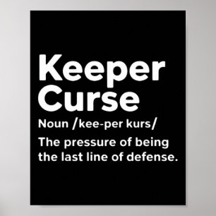Grappige Voetbal Definitie Voetbalspeler Coach Kee Poster