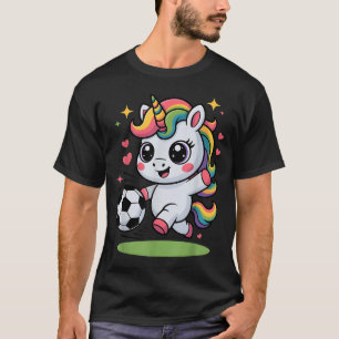 Grappige Voetbal Eenhoorn Gewoon Meisje Dat Van Sp T-shirt