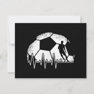 Grappige Voetbal Hartslag Voetballer Feestdagenkaart