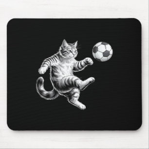 Grappige Voetbal Kat Mannen Vrouwen Kinderen  Muismat