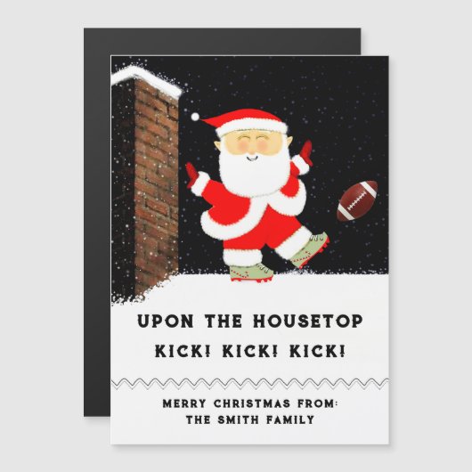 Grappige Voetbal Kerstkaarten (Voorkant / Achterkant)
