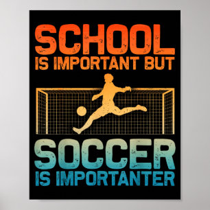 Grappige Voetbal Kunst Voor Jongens Meisjes Mannen Poster