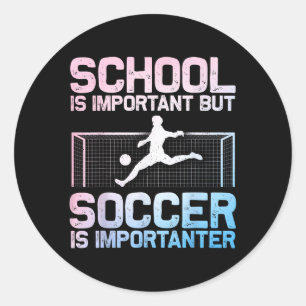 Grappige Voetbal Kunst voor Jongens Meisjes Mannen Ronde Sticker