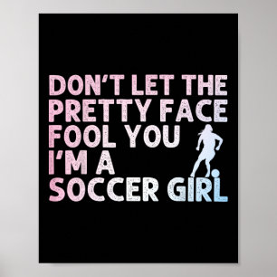 Grappige Voetbal Kunst Voor Meisjes Vrouwen Voetba Poster
