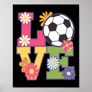 Grappige Voetbal Kunst Voor Vrouwen Meisjes Voetba Poster