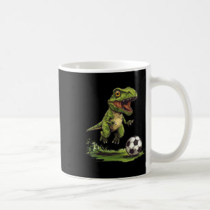 Grappige Voetbal Met Juric Dinosaur Outfit Koffiemok