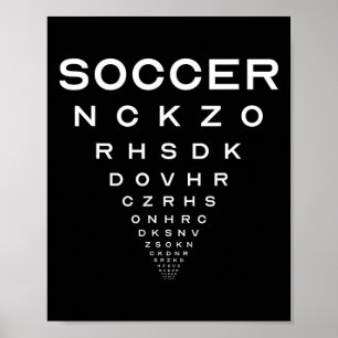 Grappige Voetbal Opticiens Bord Grap  Poster