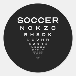 Grappige Voetbal Opticiens Bord Grap  Ronde Sticker