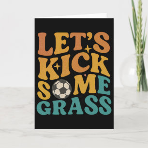 Grappige Voetbal Retro Vintage Laten we wat Gr tra Kaart