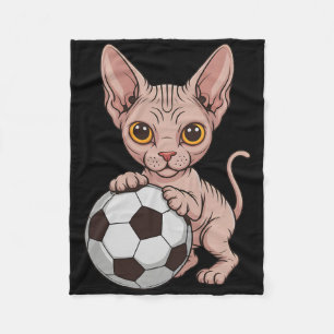 Grappige Voetbal Sfinx Gewoon Meisje Dat Van Katte Fleece Deken