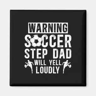 Grappige Voetbal Stiefvader Van Een Voetbalspeler  Magneet