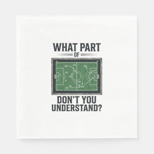 Grappige Voetbal Taktiek Coach Vintage Shirt Ontwe Servet