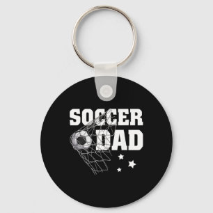 Grappige Voetbal Vader Papa Voetbal Sport Liefhebb Sleutelhanger