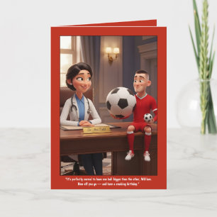 Grappige Voetbal Verjaardagskaart Kaart
