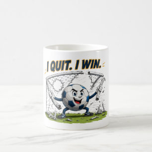 Grappige Voetbal Vernietigt Doel Ik Stop Ik Win Koffiemok