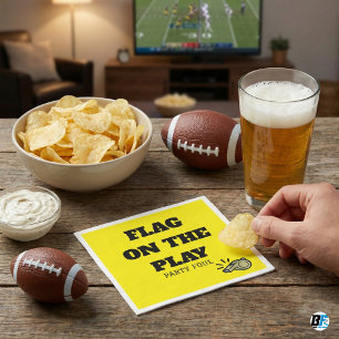 Grappige Voetbal "Vlag Op Het Spel" Straf Feestje Servet