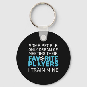Grappige Voetbalcoach Trainer Teamsporten Liefhebb Sleutelhanger