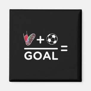 Grappige Voetbalspeler Wiskunde Doelpunt Liefhebbe Magneet