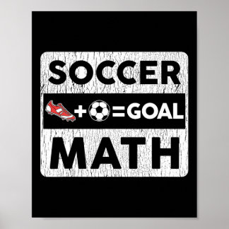Grappige Voetbalspeler Wiskunde Doelpunt Liefhebbe Poster