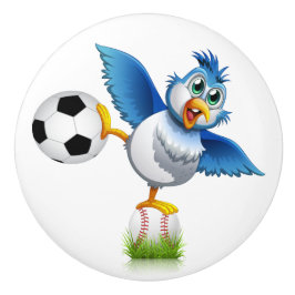 Grappige vogel keramische knop