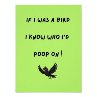 Grappige Vogel Poster Perfect Poster