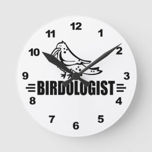 Grappige Vogel Ronde Klok