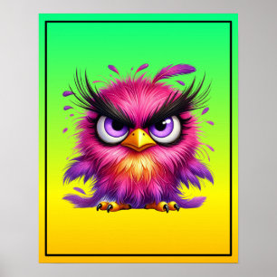 Grappige Vogel Sublimatie clipart-52343 Poster