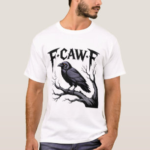 Grappige Vogel Zwarte Kraai f-kauw-f schedel T-shirt