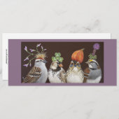 grappige vogelfeestkaart kaart (Voorkant / Achterkant)