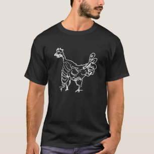 Grappige vogelkunst t-shirt