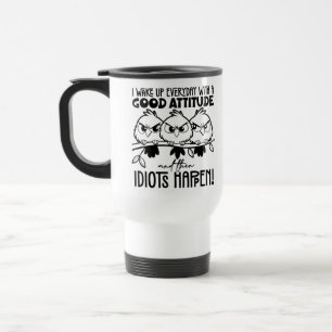 Grappige vogels cadeaus met idiote spreuken reisbeker